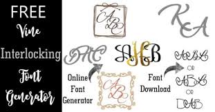 A monogram is a combination of two or more letters to form a single symbol. Free Vine Monogram Font Download Or Use Online