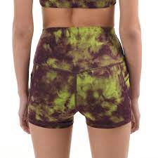 One of the best places to wear high waisted shorts is the beach. Waist Shorts Active With High No Cycling Pocket Yoga Exercise Tie Dye Short Camel Imlario Fitness Yoga Shorts Bottoms Toe Leggings Training