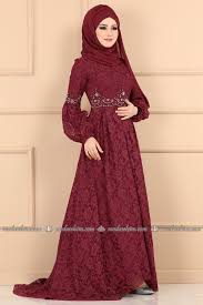 Modaselvim Abiye Balon Kol Dantel Abiye 5141 5ay342 Bordo Elbise Modelleri Elbise Moda