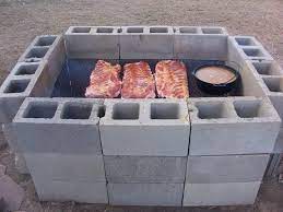 Cinder Block Pit Cooking Cinder Block Backyard Bbq Pit Cinder Block Fire Pit