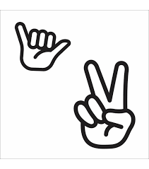 Black And White Peace Sign Hand Emoji York Wallcoverings Wall Decals Peace Hand Joann Peace Sign Hand Wall Decals Wall Signs