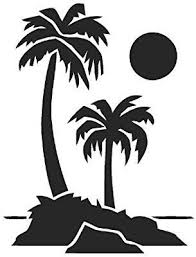 Palm Trees Airbrush Wall Art Paint Stencil Genuine Mylar Re Useable 125 Micron By Cfsupplies Am Pochoir Peinture L Art De La Silhouette Pochoir Silhouette