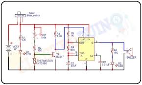 The detector sounds when the smoke density reaches a preset level. Fire Alarm Circuit Using Thermistor And 555 Timer Ic