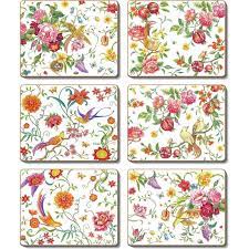 Their quality placemats and coasters use a 5mm board topped with a unique and exclusive art print. Cinnamon Garden Paradise Cork Backed Placemats Set Of 6pcs