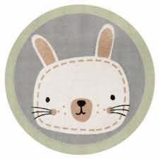 Der teppich im kinderzimmer ist ein bestimmendes element für den ganzen raum. Kinderteppich Soft Konturschnitt Rund Hase Leslie 100 Cm Teppich Kinderzimmer Ebay