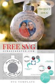 How To Make A Memorial Ornament With Free Svg Template Memorial Ornaments Floating Ornaments Free Svg
