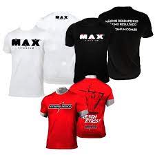 Combo 3x Camiseta Max Titanium Preta + Branca + Vermelha Integralmédica  Blusa Roupa - Preto+Branco | Netshoes