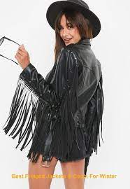 Best Fringed Winter Jackets Coat Winter In 2020 Black Leather Fringe Jacket Fringe Leather Jacket Fringe Jacket Outfit