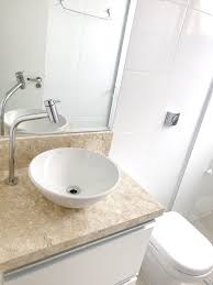 Banheiro Apartamento Granito Travertino Cuba De Apoio Deca Cuba Banheiro Cuba De Apoio Banheiro Pequeno