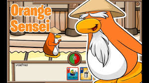 New game at the dojo: Club Penguin Orange Sensei Glitch Youtube