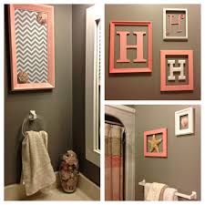 Pin By Kelly Heflin On Home Coral Bathroom Decor Pink Bathroom Decor Gray Bathroom Decor