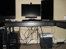 Computer Cable Management On The Cheap Cable Management Desk Cable Management Diy Cable Management