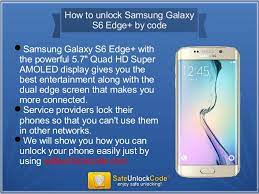 Choose desired device unlock type: How To Unlock Samsung Galaxy S6 Edge By Code