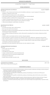 A resume for an electrician position is the most critical tool containing different sections and bullet points. Maintenance Electrician Resume Sample Mintresume