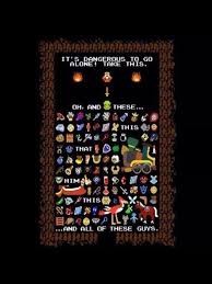The Legend Of Zelda It S Dangerous To Go Alone It S Dangerous To Go Alone Take This Oh And These This That Him This And All Of These Legend Of Zelda Legend Of Zelda Memes Video Games Funny