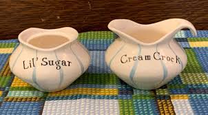 Holt Howard Lil Sugar And Creamer Crock Etsy Vintage Knick Knacks Vintage Ceramic Crock