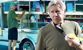 Harrison ford paul bettany virginia madsen. Harrison Ford Proves He S No Hollywood Snob As He Snags A Bite To Eat From A Local Taco Truck Daily Mail Online
