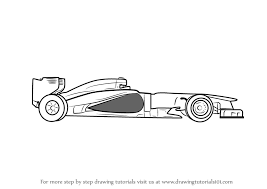 Draw a narrow rectangle lightly in pencil for the car body. Learn How To Draw Formula One Car Sports Cars Step By Step Drawing Tutorials