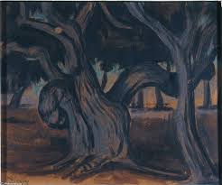 Konstantinos Maleas Olive Trees Greek Art Sale Artwork Painting