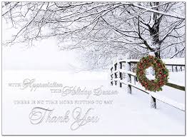 Many beautiful, elegant designs to choose from. Thank You Wreath Holiday Card Business Holiday Cards Posty Cards