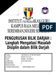 Isu ini menjadi perbualan hangat masyarakat lantaran kegagalan golongan pendidik untuk membentuk sahsiah. Langkah Mengatasi Masalah Disiplin Pelajar