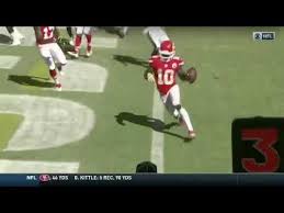 Kansas city chiefs wide receiver tyreek hill is doused with beer by a fan after he. Tyreek Hill Backflip Td Celebration Chiefs Vs Chargers Week 1