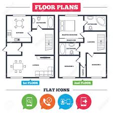 Evaluation must include circulation and spatial. Architecture Plan With Furniture House Floor Plan Phone Icons Royalty Free Cliparts Vectors And Stock Illustration Image 80344691
