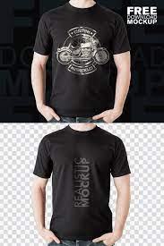 Download Black Realistic T Shirt Free Psd Mockup T Shirt Free Shirts Shirts