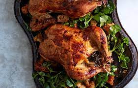 Buttermilk Brined Chicken With Cress And Bread Salad Recipe Bon Appetit