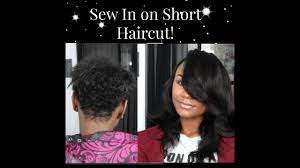 Although this cute sew in looks easy to pull off, you should be very careful to hide the seams for it to look natural. Sew In On Short Haircut Youtube