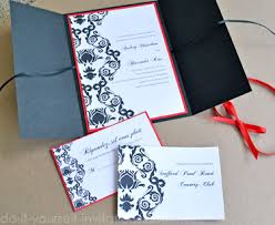Select the home tab an start by typing the wording for your do it yourself wedding invitations into the document. Elegant Black Red And White Wedding Invitation