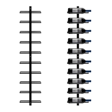 Les casiers à bouteilles muraux peuvent être des caves à vin classiques, où les bouteilles sont empilées comme des livres sur les étagères ou opter pour. Yaheetech Porte Bouteille Mural Metallique Etagere A Vin Pour 10 Bouteilles Cave Resto Maison 126cm Noir
