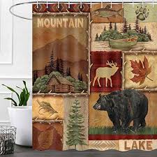 Maybe you would like to learn more about one of these? Itapnoom Rustic Bear Shower Curtains Set Lake Country Lodge Cabin Moose Fabric Rv Shower Curtain For Bathroom Farmhouse Camp Woodland Bathroom Accessories Decor With Hooks 72x72 Inches Pricepulse
