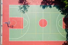 I love the intensity and real athleticism of the court level view but its hard to see the other player. Aerial View Of Basketball Court By Lawren Lu