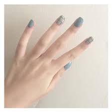 For your coffin nails, keep it simple with acrylic gray color. Buy Dongcrystal 24pcs Blue And Gray False Nail With White Line Acrylic Artificial Full Fake Nails Nail Art Tips Online At Low Prices In India Amazon In