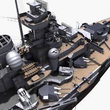 Bismarck German Battleship 3d Model Scale Model Ships Battleship Model Ships