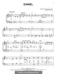 Daniel By E John Elton John Lyrics Elton John Songs Lyrics Sheet Music