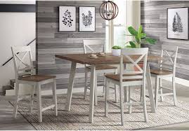 Enjoy free shipping on most stuff, even rustic, modern, and minimalist elements meet in this product. El Paso Grey Counter Height Table With 4 Chairs The Furniture Mart
