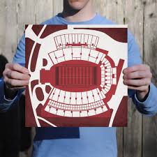 Davis Wade Stadium At Scott Field Map Art