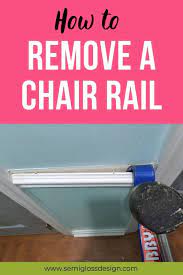 A chair rail is a piece of wood molding that is usually positioned about 3 to 3½ feet off the floor. How To Remove A Chair Rail And Repair The Walls For Paint