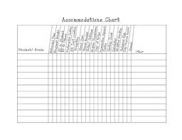 Accommodations Chart Worksheets Teaching Resources Tpt