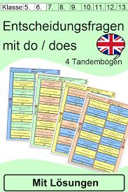 Tandem Activity Tandembogen Zu Den Entscheidungsfragen Mit Do Does Im Simple Present Unterrichtsmaterial Im Fach Englisch Englisch Nachhilfe Simple Present Unterrichtsmaterial