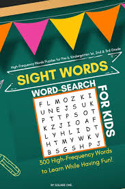 Word search puzzles can be. Sight Words Word Search For Kids 50 High Frequency Words Puzzles For Kids Learning To Read Sight Words Word Search For Pre K Kindergarten To 3rd Grade Square One Amazon Es Libros
