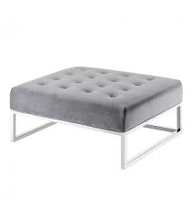 This elegant yet shabby chic rectangular tufted linen baluster cushioned coffee table features a luxurious tufted linen top, stylish baluster legs and a beautiful distressed wood finish, this large coffee table ottoman. Grey Velvet Square Tufted Ottoman Coffee Table