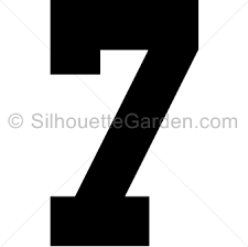 Number 7 Silhouette Silhouette Clip Art Wishing Well Plans Clip Art