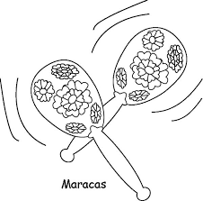 Dancing Maracas In Mexican Fiesta Coloring Page Kids Play Color
