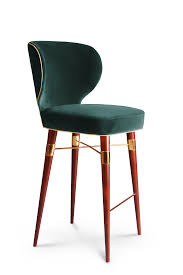 Louis Mid Century Bar Chair By Ottiu Beyond Upholstery Bar Chairs Bar Chairs Design Mid Century Modern Furniture Chairs