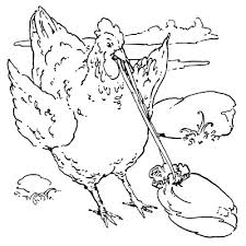 Little red hen coloring page from little red hen category. File Little Red Hen Image 025 2 Jpg Wikisource The Free Online Library