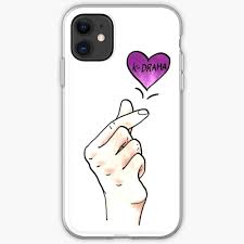 I Heart K Drama Kdrama Finger Heart Korean Drama Fans Iphone 11 Soft By Multifandomfan Iphone Case Mini Case