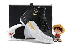 Air Jordan 12 Black White And Gold Kids Boys Air Jordan 12 Wings Black White Gold Jordan Shoes For Kids Air Jordans Kid Shoes